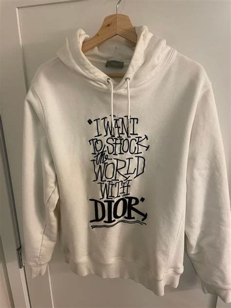 i want to shock the world with dior black hoodie|DIOR x Shawn Stussy 2020 'Shock The World' Hoodie .